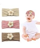 Lilbitty 3-Piece Baby Flower Forehead Straps | Soft Nylon Headbands & Hair Accessories for Newborns Toddlers & Girls | International Shipping - Buy Online on GoSupps.com