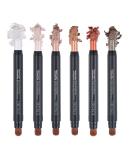 VolksRose 6Pcs Shimmer Eyeshadow Stick Set with Soft Brush - Waterproof & Long Lasting Eye Makeup Set for Brightening & Sparkling Eyes - Buy Online on GoSupps.com