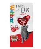 LICK E LIX BEEF TASTY YOGHURT CAT KITTEN TREAT SNACK 5 X 15G SACHETS - Buy Online on GoSupps.com