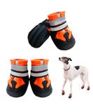 Neuwee Waterproof Dog Shoes - Anti-Slip Reflective Straps Size S (Orange) | Paw Protection for All Dog Sizes - 4-Pack - Buy Online on GoSupps.com
