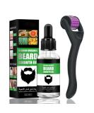 Beard Growth Kit with 0.5mm Derma Roller and Beard Oil Serum for Men - Grooming and Rapid Growth Solution (Type2) - Buy Online on GoSupps.com