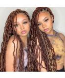 Xtrend 7Packs Nu Soft Locs Crochet Hair 24 Inch Dark Brown Natural Goddess Distressed Faux Locs Soft Locs Wavy Dreadlock Crochet Braids Hair Extensions 18strands/pack for Black Women 30# 24 Inch (Pack of 7) 30# New Soft Locs - Buy Online on GoSupps.com