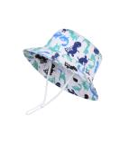LANGZHEN Baby Girls Beach Sun Hat Wide Brim with Chin Strap, 4-8 Years - Multicolor Dinosaurs - Buy Online on GoSupps.com