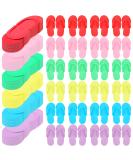 NICEMOVIC 72 Pairs Disposable Pedicure Slippers | Multi-Color Foam Flip Flops for Salon & Spa | Bulk Pedicure Shoes for Women - Buy Online on GoSupps.com