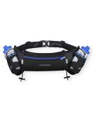 Fitletic Hydra 16 Hydration Belt with Water Bottle Holder, Pockets, and Gel Holder - L/XL Black & Blue - Buy Online on GoSupps.com