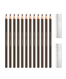 Sumeitang 12 Pcs Dark Brown Eyebrow Pencil Set for Tattoo Makeup and Microblading - Waterproof and Durable Permanent Eyebrow Liners - Buy Online on GoSupps.com