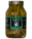 Texas Hill Country Pickled Garlic Dill Okra - 32 oz | Premium Quality Pickled Okra from Texas - Buy Online on GoSupps.com