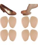 Chiroplax High Heel Cushion Inserts Pads (4 Pairs) Suede Ball of Foot Forefoot Metatarsal Anti Slip Shoe Insoles for Women Normal Thickness Beige - Buy Online on GoSupps.com