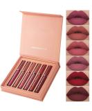 Lip gloss set 6 pieces of matt liquid lipstick non-stick-cup of lip gloss liquid lipstick set waterproof durable liquid lipstick set women gift (01) - Buy Online on GoSupps.com