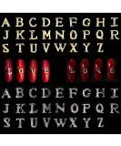 WOKOTO 52pcs Gold and Silver Nail Letter Charms Set for Nail Art - 3D Rhinestones, Gems, and Jewels - Alphabet Letters for Nails - Buy Online on GoSupps.com