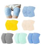 6 Pairs Baby Knee Pads - Anti-Slip Cotton Toddler Knee Protector for Crawling and Walking (Two Styles, Various Colors) - Buy Online on GoSupps.com