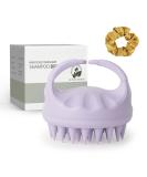 Sndyi Scalp Massage Brush - Silicone Shampoo Brush for Peeling & Head Massage | Wet & Dry Scalp Massager for Dandruff Reduction & Hair Growth - Taro Purple - Buy Online on GoSupps.com