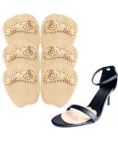 Premium Lambskin High Heel Pads - Anti-Slip Metatarsal Cushions for Open Toe High Heels - 3 Pairs, Beige - Buy Online on GoSupps.com