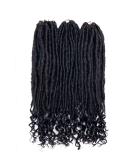 Buy Ombre Lichen Faux Locs with Curly Ends - 16 Inch Synthetic Crochet Dreadlocks (3 Packs) - Natural Black Hair Extensions for Stunning Styles - Buy Online on GoSupps.com