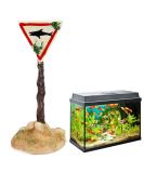 Harz Hai-Warnschild Fish Tank Ornament - Funny Aquarium Decoration & Landscape for Underwater & Fish Pond (White) - Buy Online on GoSupps.com