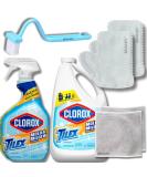 Tile Mold & Mildew Remover Bundle with Bleach - 32oz Spray 64oz Refill Gloves Brush & Cleaning Cloths - Buy Online on GoSupps.com