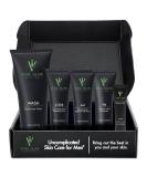 Men's Skin Care Set - Essential Routine with Face Wash Scrub Day & Night Moisturizers Eye Cream | Shop Internationally - Buy Online on GoSupps.com