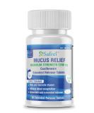 Safrel Mucus Relief 1200mg Guaifenesin 12 Hour Extended Release - 56 Count Bottle - Buy Online on GoSupps.com