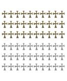 60PCS Cross Nail Art Charms Metal 3D Punk Nail Ornaments for Manicure Nail Art Craft DIY Nail Accessories Decoration Supplies Bronze & Antique Silver - Buy Online on GoSupps.com