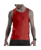 Men's Insulin Pump Holder Tank Top with Phone Pocket - Red, Size Medium | RevelWear - Buy Online on GoSupps.com