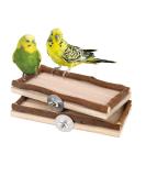 Buy Corner Seating Boards for Birds - 2-Set 10x20cm with Natural Wood Border | Ideal Cage Accessories for Budgies Canaries & Nymphensittich | Fastening Material Included - Buy Online on GoSupps.com