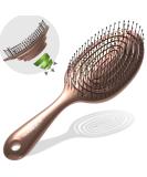 marQus Detangle Hair Brush - Ultra-Soft Bristles for All Hair Types - Men & Women - Wet and Dry Hair - 1pc Metallic Brown - Buy Online on GoSupps.com