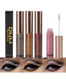 Glitter Liquid Eyeliner Set - Star Gray, Sand Gold, Coffee Golden Shimmer | 3 Colors Sparkling Delineadores de Colores | Colorful Eye Makeup Liner Set - 3Pcs - Buy Online on GoSupps.com