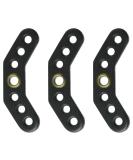 3pcs Black Leather Bow Yoke with Metal Grommet Strap Bracket - Compound Bow Wrist Sling - Buy Online on GoSupps.com