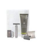 M HLE R 89 Shaving Set 5 pcs | Chrome-Plated Safety Razor Blade Cream & Cloth - Premium Silver Shaving Kit | International Shipping Available - Buy Online on GoSupps.com
