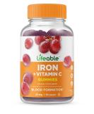 Lifeable Iron Gummies with Vitamin C - 20 mg - Great Tasting Natural Flavor Gummy Supplement - Gluten Free Vegetarian GMO-Free Chewable - for Iron Deficiency - for Adults, Men, Women - 90 Gummies - Buy Online on GoSupps.com