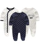 MAMIMAKA Baby Clothes Newborn Baby Grow Onesies Cotton Footed Pajamas for Boys and Girls 0-18 Months 9-12 Months Long Sleeve Color1 - Buy Online on GoSupps.com