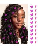 Formery Butterfly Hair Jewels for Braids Pink Butterflies Spiral Loc Jewelry for Hair African Coiling Dreadlock Accessories for Black Women(20PCS) - Buy Online on GoSupps.com