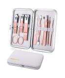 Professional 10pcs Manicure Set: Stainless Steel Nail Clippers Kit for Travel (White) - Buy Online on GoSupps.com