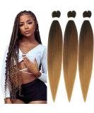 Xusuperb 30-Inch Ombre Braiding Hair Extensions - Pre-Stretched Kanekalon Soft Knotless Yaki Texture 3 Packs (T1B/30/27#) for Easy Braids - Buy Online on GoSupps.com