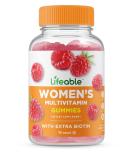 Lifeable Women's Multivitamin Gummies - Natural Flavor, Non-GMO, Gluten-Free, Vegetarian - 90 Count with Vitamin A, C, D, E, Niacin, B6, Folate, B12, Biotin, Pantothenic Acid, Iodine, Zinc - Buy Online on GoSupps.com