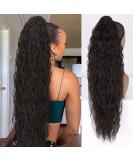 ORSUNCER Claw Long Wavy Ponytail Extension - Black Brown Curly Clip-in Hair Extensions for Women - Fluffy Synthetic Hairpiece for Daily Wear - Buy Online on GoSupps.com
