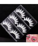 White Cosplay False Eyelashes - Thick & Natural | Paintable for Easter & Halloween Costume Parties | Stage Performance Lashes (MQ1-15mm) - Buy Online on GoSupps.com