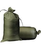 Empty Military Green Sandbags with Ties | 14x26 Woven Polypropylene | Hurricane & Flood Protection | Available in Various Bundles - Buy Online on GoSupps.com
