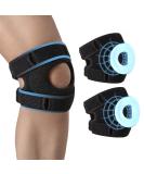 Adjustable Knee Brace 2 Pack for Arthritis Pain Relief - Patella Compression Sleeve for ACL MCL Injury Recovery - Support for Men and Women - Small (1 Pair) - Buy Online on GoSupps.com