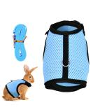 Tibapla Adjustable Rabbit Dishes & Leash for Small Pets - Mesh Bunny & Kitty Dish (Medium Blue) - Buy Online on GoSupps.com