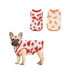 Buy 2 Piece Cotton Dog T-Shirts | Breathable & Lightweight Summer Vests for Small Dogs | Cute Fruit Prints for Chihuahuas & Puppies - Buy Online on GoSupps.com