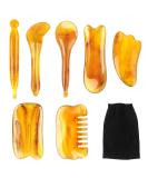 Gua Sha Schab Massage tool 7 pieces Harz Gua Sha Brett Gua Sha Stein scratch massage tool Gua Sha Scraping Tool for Face Body Poor Legs back - Buy Online on GoSupps.com