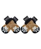 Pupeck Double-Sided Anti-Slip Dog Socks - 2 Pairs with Adjustable Straps for Indoor Use - Large Khaki - Summer Pet Paw Protection & Traction Control - Buy Online on GoSupps.com