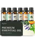 Top 6 Essential Oils Set for Aromatherapy - Eucalyptus Lavender Orange Peppermint Tea Tree (10ml) - Ideal for Diffusers Humidifiers Candle Making - Perfect Home Gift - Buy Online on GoSupps.com