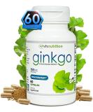 Ginkgo Biloba Supplement - Nootropic Herbal Extract for Memory, Energy, Focus - 60 Capsules by VH Nutrition - Buy Online on GoSupps.com