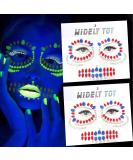 Colorful Glow in the Dark Face Jewels Stickers for Halloween | Rhinestone Clown Face Gem Decorations for Kids & Adults - Buy Online on GoSupps.com