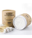 FOVURTE Bamboo Cotton Swabs 400 count - Organic Wooden Ear Buds for Gentle Cleaning - Buy Online on GoSupps.com