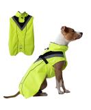 Dogopal Waterproof Dog Raincoat - Yellow Reflective Jacket for Small & Large Dogs - Breathable Mesh XXL Rain Protection - Buy Online on GoSupps.com