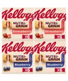Breakfast Bar Bundle With Nutri-Grain Blueberry Snack Bars 6x37g x2 And Nutri-Grain Strawberry Snack Bars 6x37g x2 (4 Pack) - Buy Online on GoSupps.com