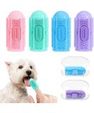 Multi-Colored Dog & Cat Toothbrush Fingerlings - 4 Pack | Ldiidii Dog Toothbrush for Optimal Oral Care - Buy Online on GoSupps.com